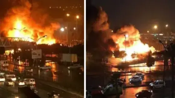 بالفيديو… إندلاع حريق، في مخيم المهاجرين من دول جنوب الصحراء، بالقرب من محطة ولاد زيان في مدينة الدار البيضاء.