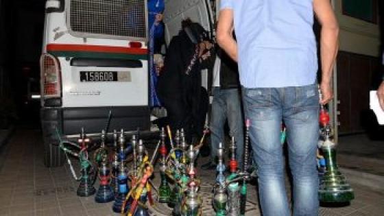 فرقة الأماكن العمومية بولاية أمن أكادير تواصل زجر المخالفين بالمنطقة السياحية، و تحجز كميات هامة من النرجيلة