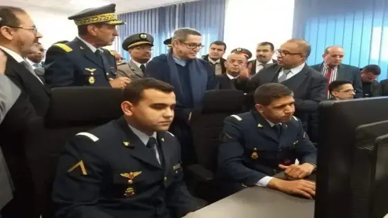 الوالي حجي رفقة عامل إنزكان يعطيان انطلاقة مشروع مركز مراقبة سلامة الملاحة الجوية بمطار أكادير