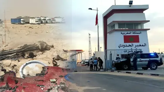 صور توثق لبقايا شرذمة البوليساريو بمعبر الكركارات