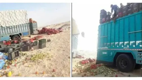 البوليساريو تتلف حمولة شاحنات مغربية بمعبر الكركرات