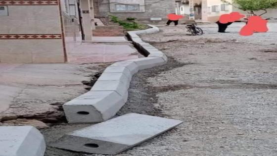 ترصيف شارع بجماعة زايو بالناظور يُثير سخرية واسعة