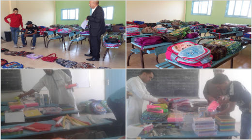 جمعية توزع محافظ وأدوات مدرسية بمنطقة التامري بأكادير