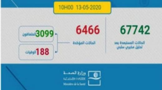 تسجيل 48 حالة مؤكدة جديدة بالمغرب ترفع العدد الإجمالي إلى 6466 حالة