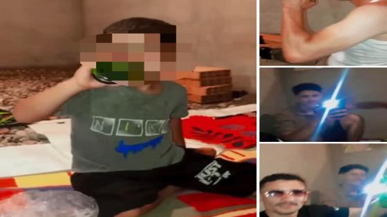 الفرقة الوطنية تدخل على خط فيديو تحريض قاصر على تناول الكحول وتوقف شقيق والده