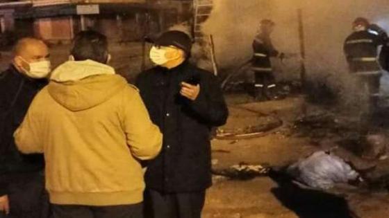 عامل اشتوكة يزور مسرح حريق منطقة بلفاع