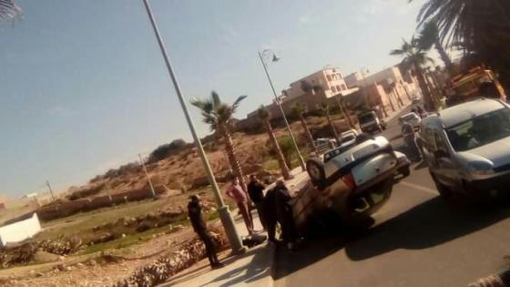 إنقلاب ” هوليودي ” لسيارة قرب السوق الأسبوعي بماسة