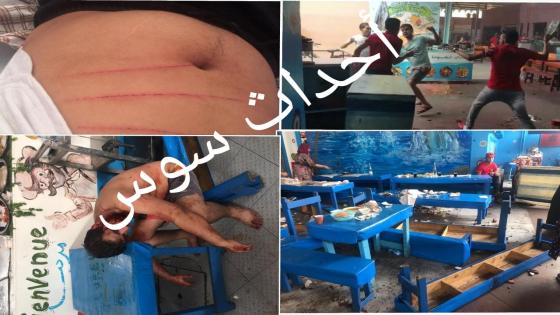 بالصور والفيديو .. جريدة أحداث سوس تنفرد وتنشر صور وحقيقة ما وقع بإحدى مقاهي بيع السمك بسوق الأحد