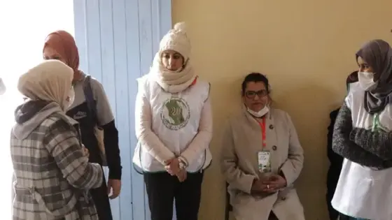 حضور “امينة بركينو” نائبة رئيس جماعة تافراوت بالقافلة الخيرية
