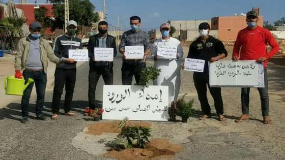 الورود لمجلس جماعي نسي تأهيل طريق في سيدي بيبي