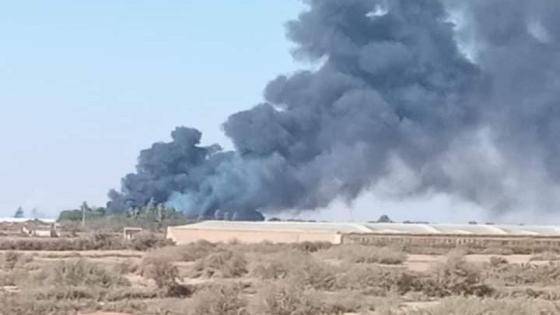 حريق مهول كاد يعصف بضيعات آشتوكة آيت باها 