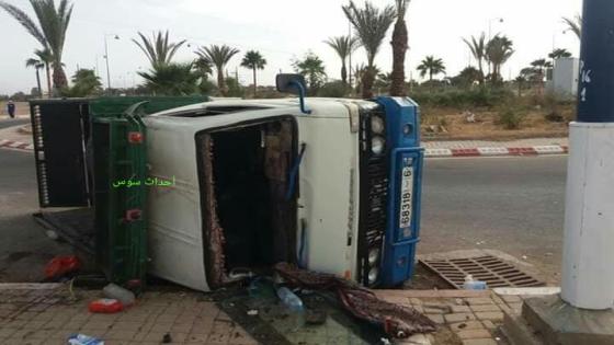 وفاة وإصابات في إنقلاب شاحنة بتارودانت