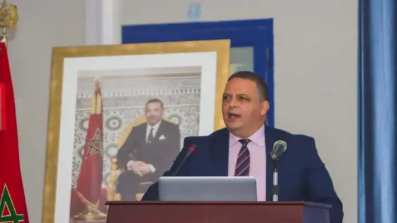 تهنئة السيد عبد العزيز بنضو رئيس جامعة ابن زهر لجلالة الملك بمناسبة عيد العرش المجيد