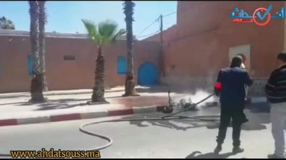 فيديو : احتراق دراجة نارية يستنفر سلطات تزنيت