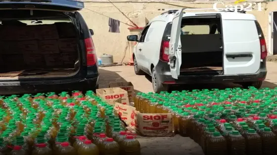 الدرك الملكي يفشل عملية غش كبيرة في زيت الزيتون ببني ملال: ضبط 9 أطنان زيوت صناعية مختلطة مع زيت بكر بلدي