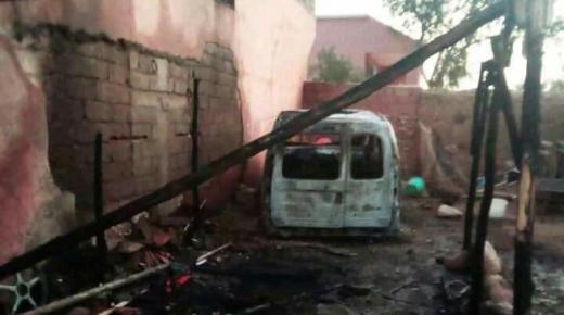 حرق سيارة مواطن من طرف مجهولين بإقليم شيشاوة