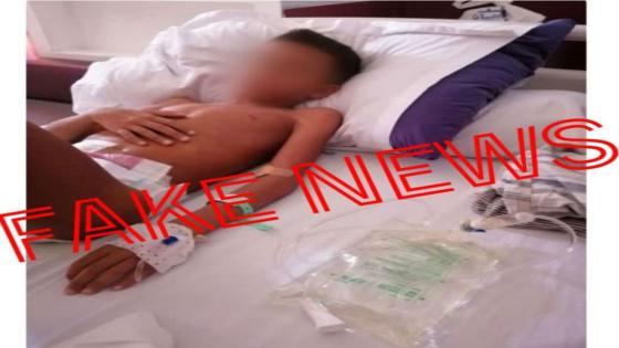 المديرية العامة للأمن الوطني تنفي بشكل قاطع صحة صورة طفل بأحد المستشفيات بمراكش يدعي أصحابها أنه ضحية اختطاف واستنصال عضو حيوي