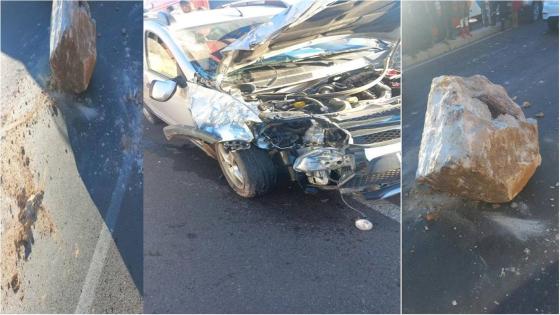 سقوط صخرة بجبل أكادير أوفلا يهلك سيارة بأكادير